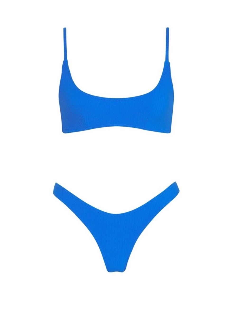 triangl swimwear Electric Blue Ribbed Scoop Bikini
